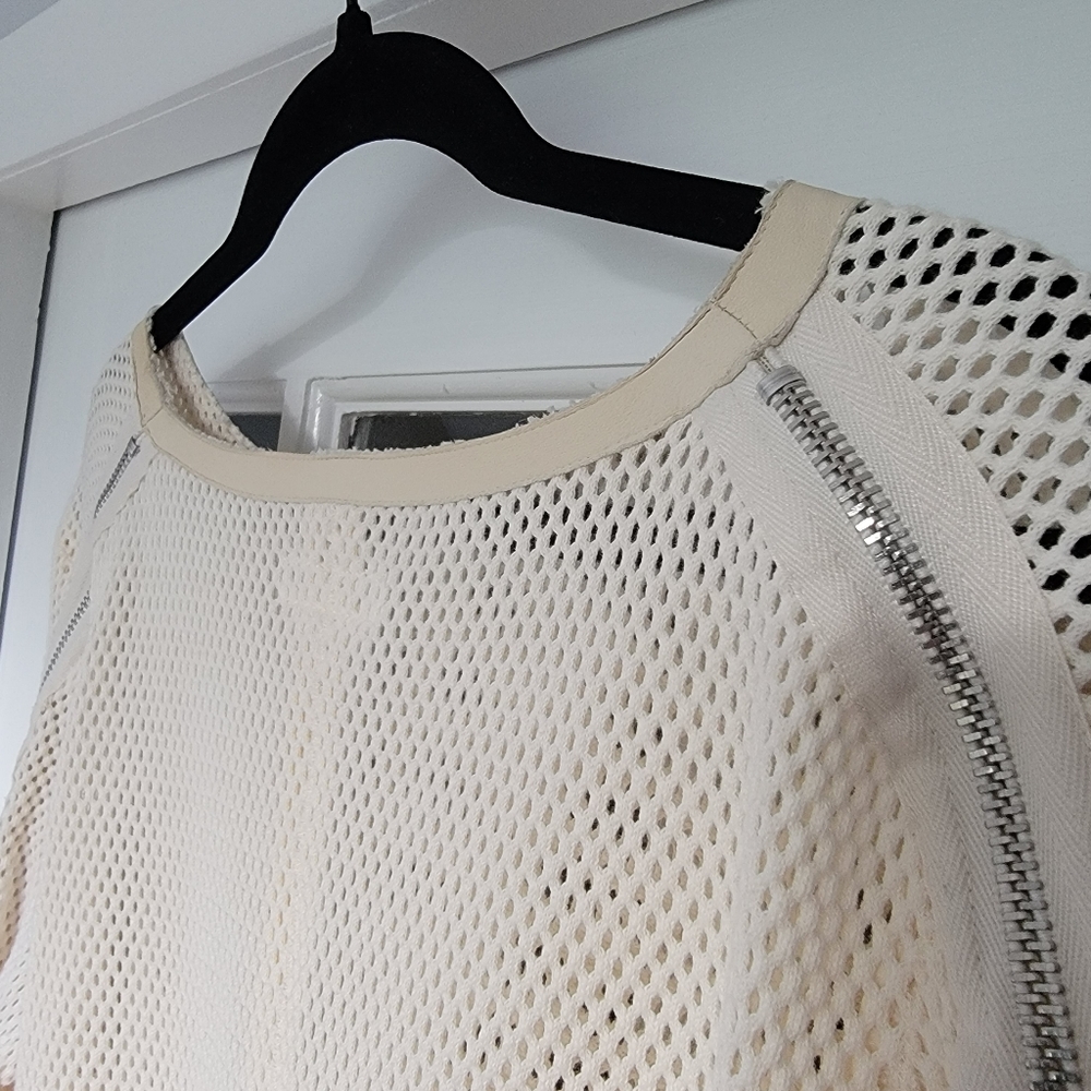 Rag & Bone Long Sleeev Net Top, Size Xs - image 7